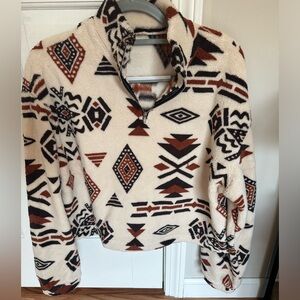 Women’s Half Zip Tribal Sweatshirt - Size M